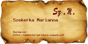 Szekerka Marianna névjegykártya